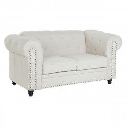 Sofa DKD Home Decor White Cream Wood Vintage 162 x 84 x 77 cm