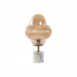 Desk lamp Home ESPRIT Amber Crystal Marble 50 W 220 V 30 x 30 x 55 cm