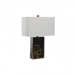 Bureaulamp DKD Home Decor Wit Zwart Gouden Metaal 60 W 220 V 40 x 23 x 58 cm