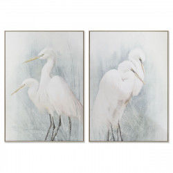 Schilderij DKD Home Decor 100 x 4 x 140 cm Orientaals Reiger (2 Stuks)