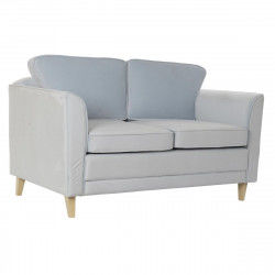 Sofa DKD Home Decor Blau Himmelsblau Holz Moderne Sixties 136 x 76 x 82 cm