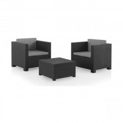 Tafelset met 2 fauteuils SP Berner Diva tete grafit