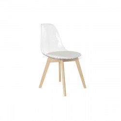 Chaise de Salle à Manger DKD Home Decor Blanc Transparent Naturel 54 x 47 x...