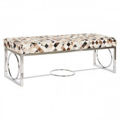 Banquette DKD Home Decor Marron Beige Argenté Camel Acier 122 x 41 x 44 cm