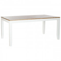 Table de Salle à Manger DKD Home Decor Blanc Marron Bois d'acacia Bois de...