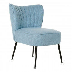 Fauteuil DKD Home Decor Noir Multicouleur Bleu ciel Métal 52 x 64 x 74 cm