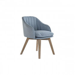 Chaise de Salle à Manger DKD Home Decor Bleu Blue marine Gris clair 56 x 47 x...