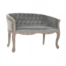 Canapé DKD Home Decor 107 x 60 x 69 cm Gris Velours Bois d'hévéa