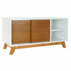 Tv-meubel DKD Home Decor Wit 100 x 40 x 50 cm Bruin Hout MDF