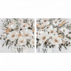 Cadre DKD Home Decor 80 x 3,5 x 80 cm Vase Shabby Chic (2 Unités)