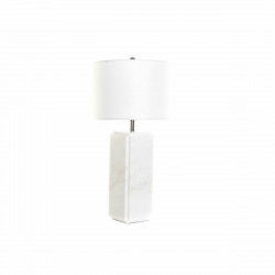 Bureaulamp DKD Home Decor Wit Polyester Metaal Marmer 220 V 50 W (33 x 33 x...