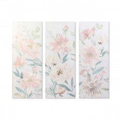 Painting DKD Home Decor Flowers 55 x 3 x 135 cm Shabby Chic (3 Pieces)