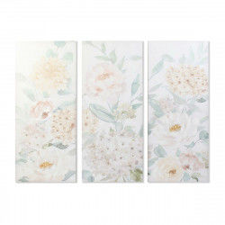 Painting DKD Home Decor Flowers 55 x 3 x 135 cm Shabby Chic (3 Pieces)