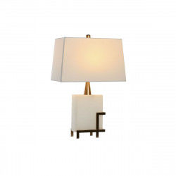 Bureaulamp DKD Home Decor Wit Gouden Metaal 60 W 220 V 40 x 23 x 62 cm