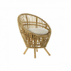 Armchair DKD Home Decor 8424001750092 Natural Cotton White Rattan (74 x 67 x...