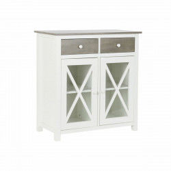 Caisson à Tiroirs DKD Home Decor Blanc Gris Verre Peuplier Cottage 80 x 40 x...