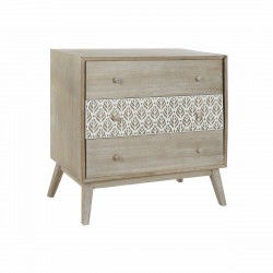 Cassettiera DKD Home Decor 80 x 42 x 80 cm Naturale Bianco Foglia della pianta