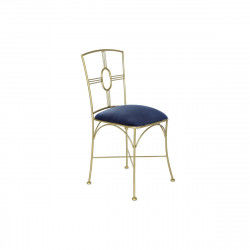 Chaise de Salle à Manger DKD Home Decor Bleu Doré 45 x 42 x 88,5 cm