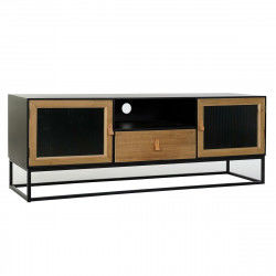 Mueble de TV DKD Home Decor Negro Madera Metal Cristal (140 x 40 x 50 cm)