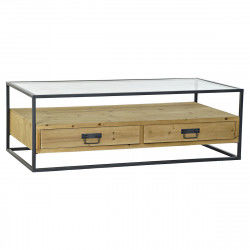 Hoofdtafel DKD Home Decor Metaal Kristal Spar (120 x 60 x 40 cm)