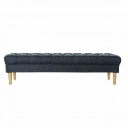 Banquette DKD Home Decor   Naturel Bleu Polyester Bois d'hévéa (158 x 50 x 42...