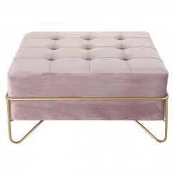 Banqueta DKD Home Decor   Espuma Rosa Dorado Metal Poliéster Terciopelo...