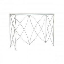 Console DKD Home Decor Wit Zilverkleurig Metaal Marmer 100 x 33 x 78 cm