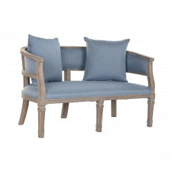 Sofa DKD Home Decor Blauw Linnen Rubberwood (122 x 69 x 72 cm)