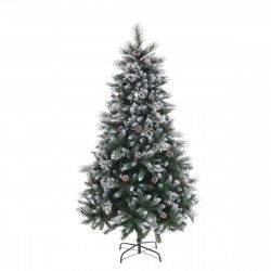 Sapin de Noël Blanc Rouge Vert Naturel PVC Métal Polyéthylène Plastique 180 cm