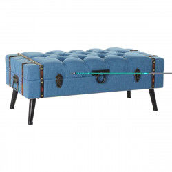 Banquette DKD Home Decor   Blue marine Métal Bois MDF 102 x 42 x 40 cm