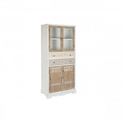 Armoire DKD Home Decor Blanc Naturel Verre Sapin 86 x 40 x 180 cm 80 x 42 x...