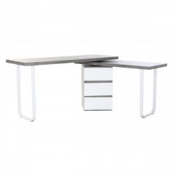 Desk DKD Home Decor Natural Grey Metal MDF (150 x 120 x 75 cm)