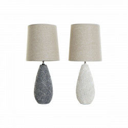 Bureaulamp DKD Home Decor 32 x 32 x 73 cm 32 x 32 x 72 cm Grijs Beige Hars...