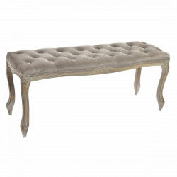 Banquette DKD Home Decor   112 x 38 x 48 cm Gris Bois d'hévéa