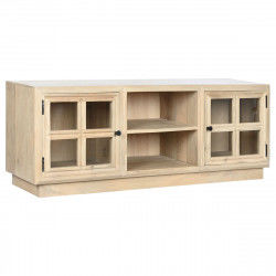 Meubles de télévision Home ESPRIT Naturel Verre Bois de manguier 135 x 35 x...