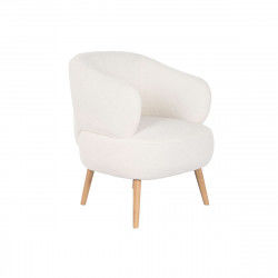 Armchair DKD Home Decor White Natural Wood 70 x 70 x 80 cm