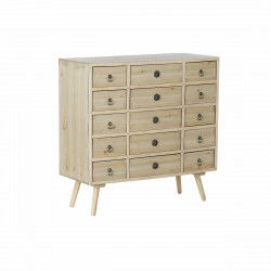 Chest of drawers DKD Home Decor Natural Wood MDF Navy Blue Light grey (80 x...