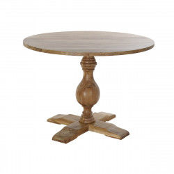 Dining Table DKD Home Decor Brown Wood Acacia 130 x 130 x 75 cm