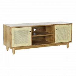 Mueble de TV DKD Home Decor Marrón 140 x 38 x 53 cm Abeto Natural Ratán