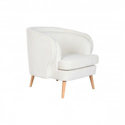 Armchair DKD Home Decor White Natural Wood 91 x 80 x 78 cm