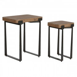 Jeu de 2 tables Home ESPRIT Marron Noir 50 x 38 x 62 cm