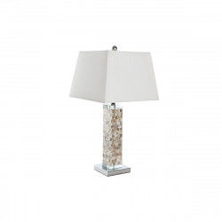 Bureaulamp DKD Home Decor Kristal Grijs Wit 220 V 36 x 36 x 70 cm 60 W