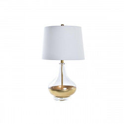 Bureaulamp DKD Home Decor Gouden Transparant Wit 220 V 50 W (35 x 35 x 62 cm)