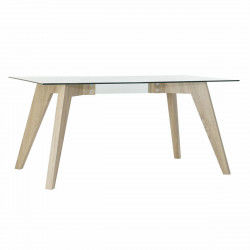 Table de Salle à Manger DKD Home Decor Verre Bois MDF 160 x 90 x 75 cm