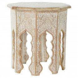 Side table DKD Home Decor White Brown Multicolour Wood Plastic Mango wood 49...