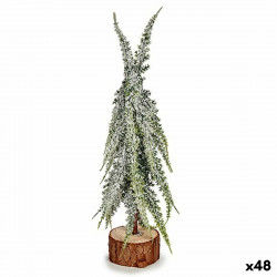 Albero di Natale Nevoso Albero di Natale 25 cm Bianco Verde Legno Plastica...