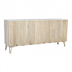 Sideboard DKD Home Decor 160 x 38 x 75 cm Golden Wood White Light brown