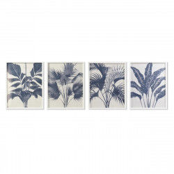 Painting DKD Home Decor 55 x 2,5 x 70 cm Palms Tropical (4 Pieces)