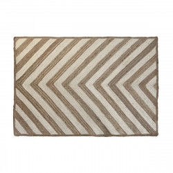 Tapijt DKD Home Decor Scandi Wit Lichtbruin Jute (160 x 230 x 1 cm)