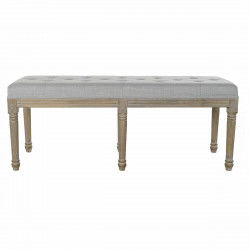 Panca DKD Home Decor Grigio chiaro Legno Caucciù Legno d'albero della gomma...